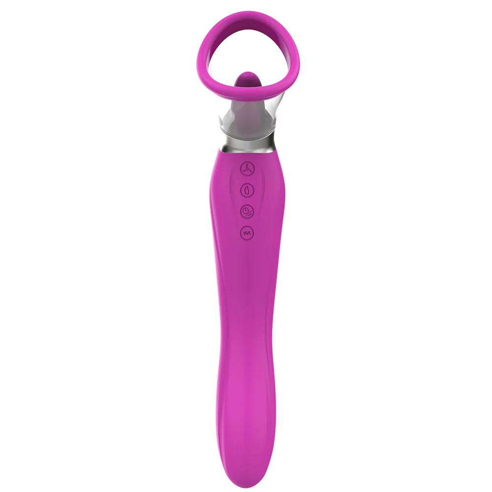 7 Modes Adult Woman Nipple Sucking Clitoral G Spot Artificial Tongue Licking Tongue Vibrator Dildo
