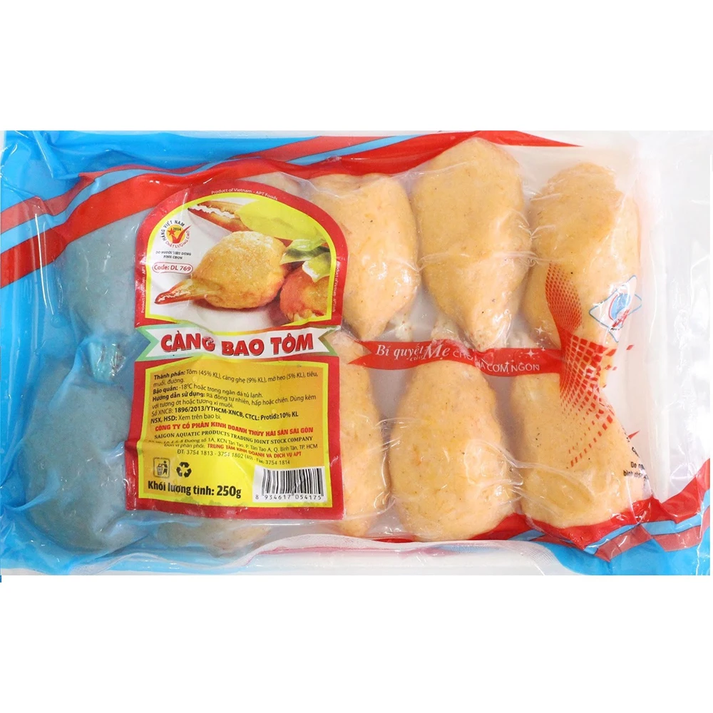 Замороженная креветочная паста, обернутая крабами-г | Вьетнамские продукты питания на экспорт | IQF | Низкая цена | Специальные вьетнамские блюда