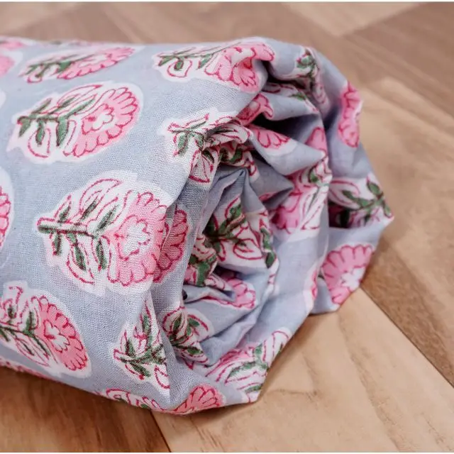 Indian Hand Made Soft Cotton Modern Floral Jaipur Block Print Fabric, Block Print Dress Material, Indian Cotton Fabric,