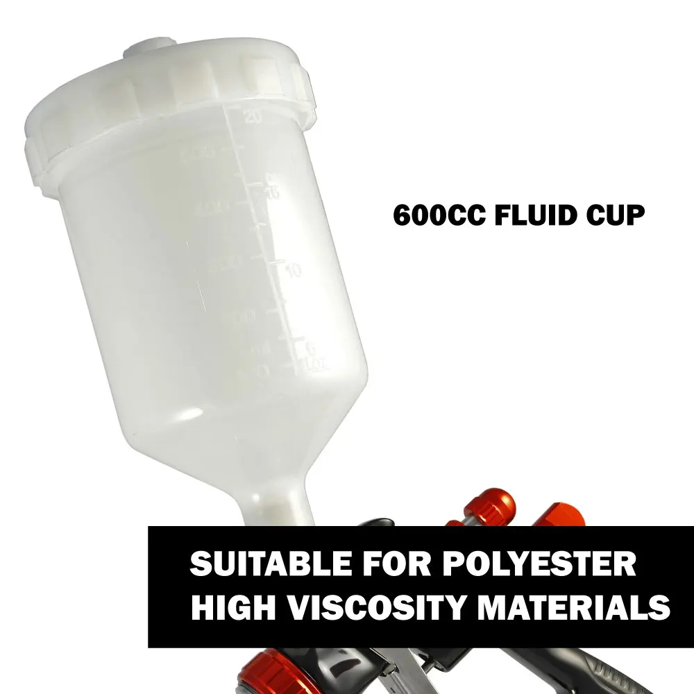 Professional Painting 1.3mm Spray Gun Gravity Feed BP Paint  Taiwan Pneumatic Tools LEMATEC 600 ml Automotive