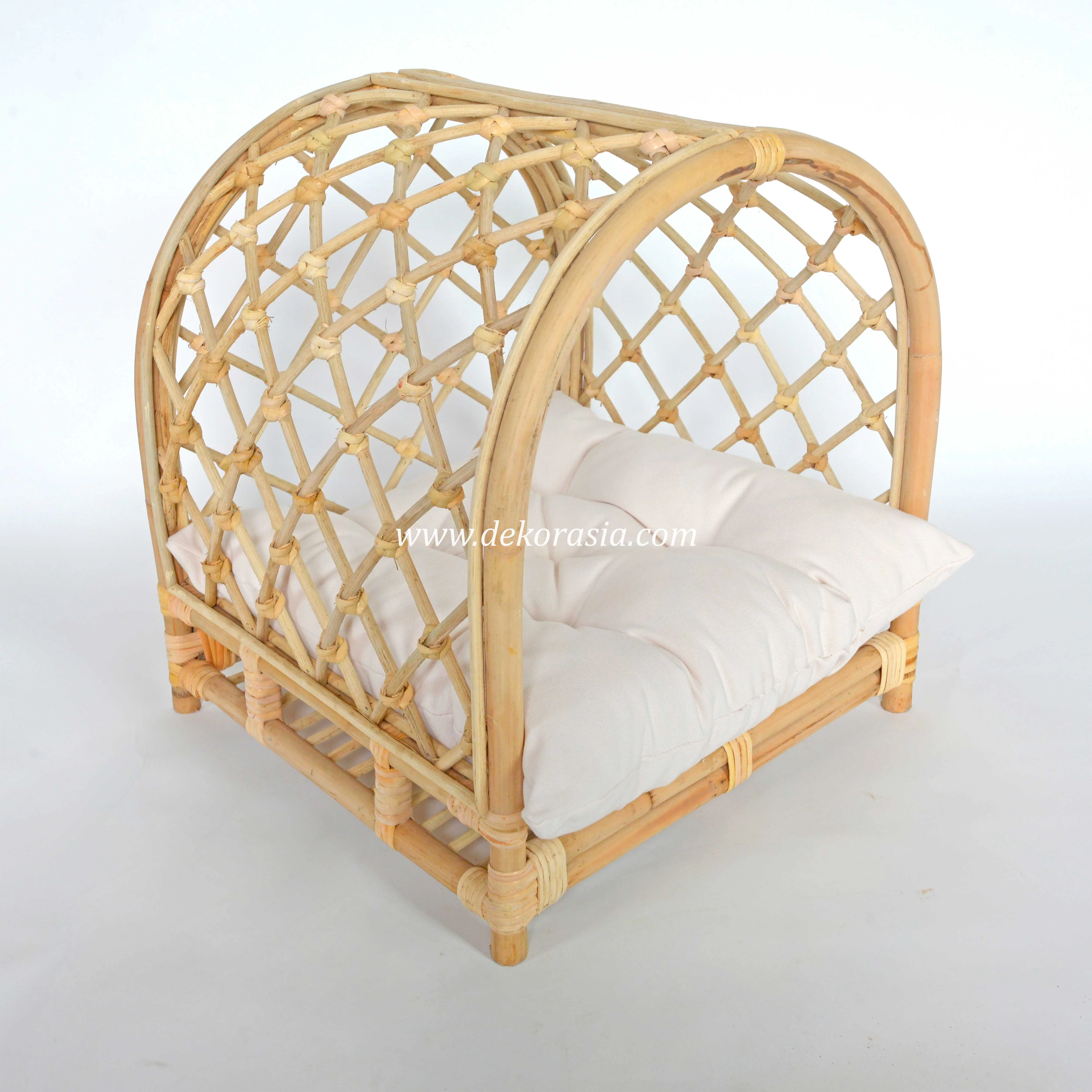 Rattan Pet Bed Cat Dog Cushion Pet Beds, Soft and Comfortable for Pets Luxury Pet Bed, Sofa Beds Pet Cages & Houses Animal Cages