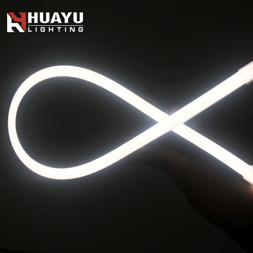 High quality silicone extruded 6*12mm warm white 2700K 3000K led flat light 12v 24v led neon flex tube light for hotel design