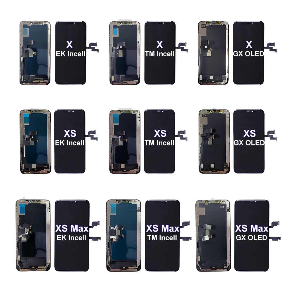 GX OLED TM Incell LCD Screen for iPhone X XR XS MAX 11 Pro Max LCD OEM Soft Hard OLED TFT Mobile Phone Cellphone Display Screen