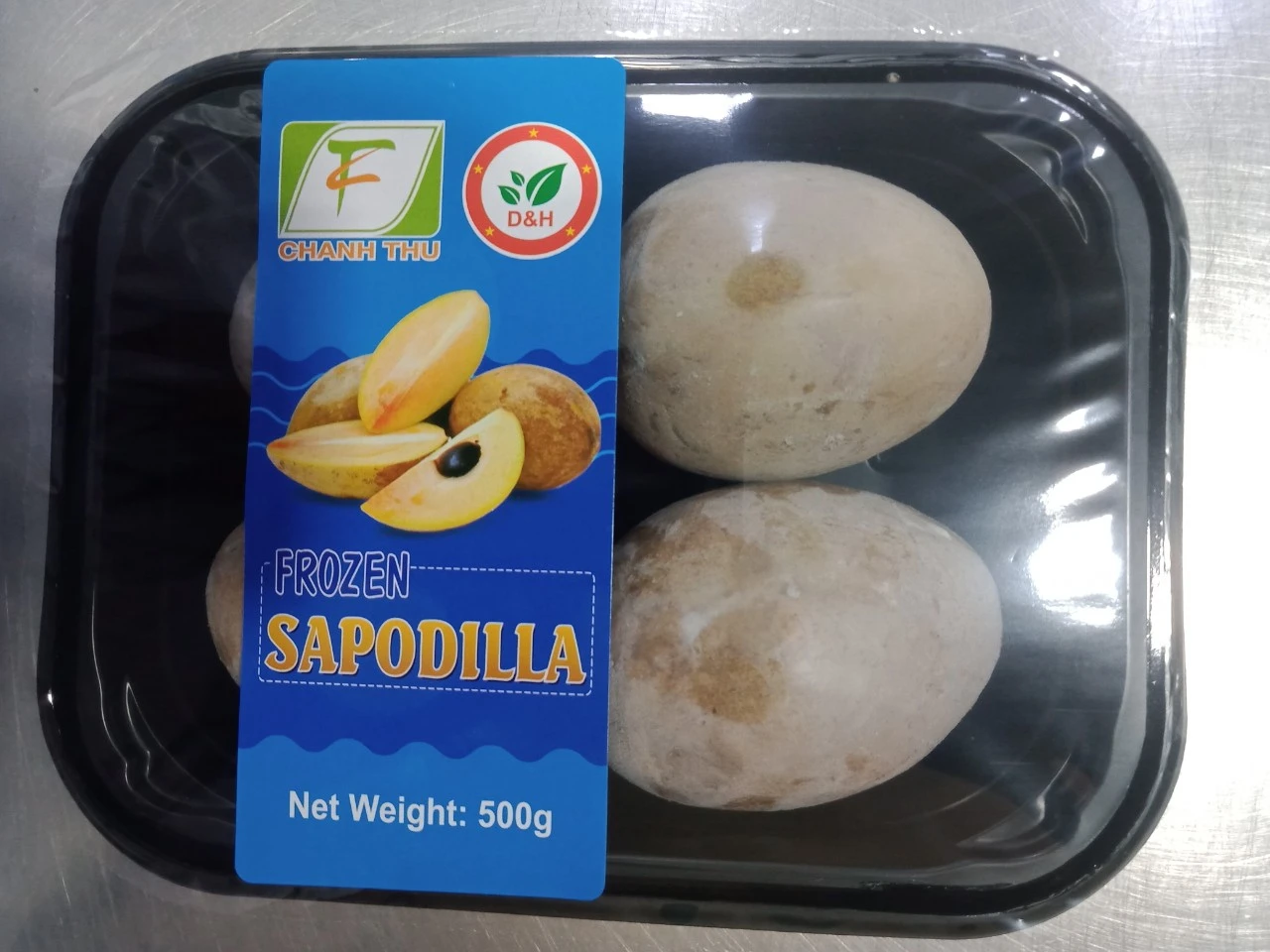 Frozen Style Whole Shape 24 months Shell Life Sweet Taste Year Round Season Frozen Sapodilla Export From Vietnam
