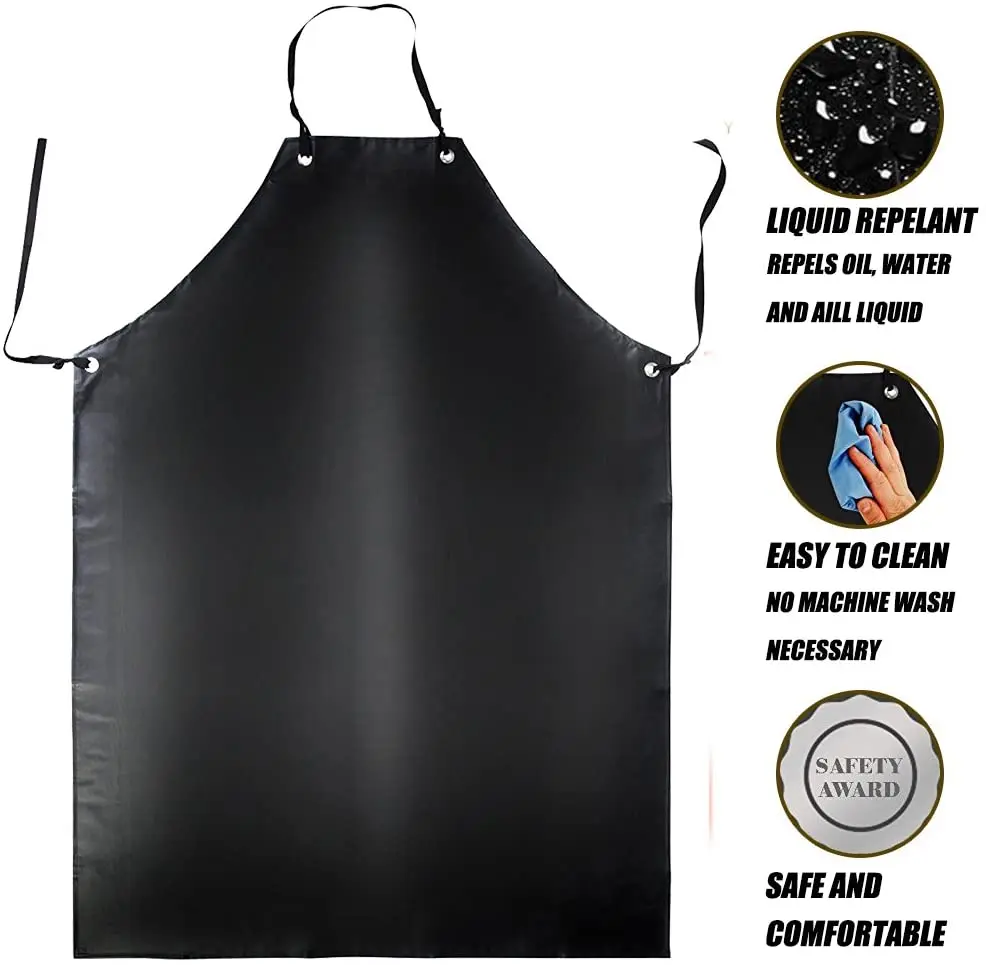 Heavy Duty Model - Stay Dry - Industrial Chemical Resistant Plastic PVC apron