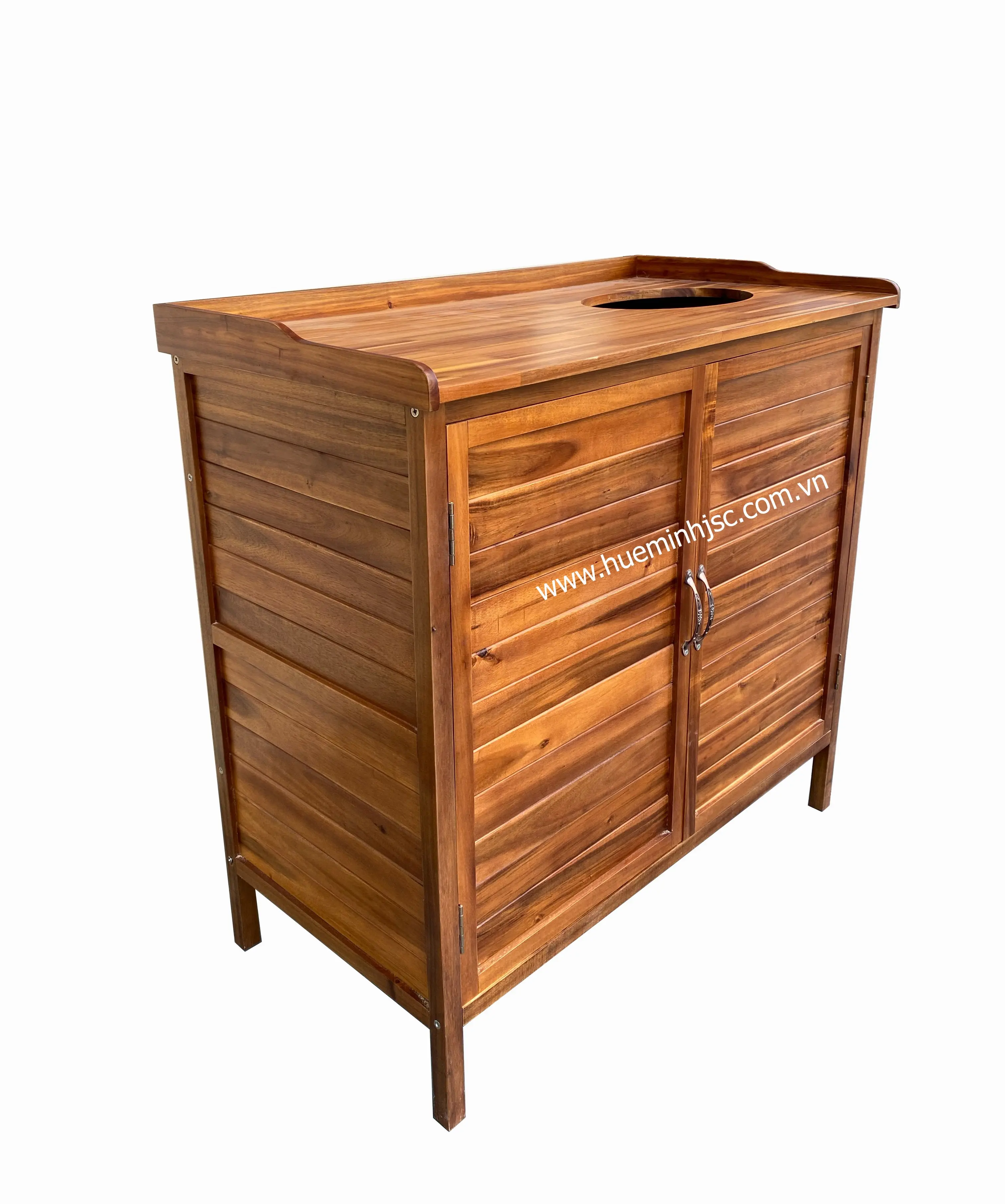 Cabinet wooden made in Vietnamese acacia wood is removable, easy to assemble, environmentally friendly