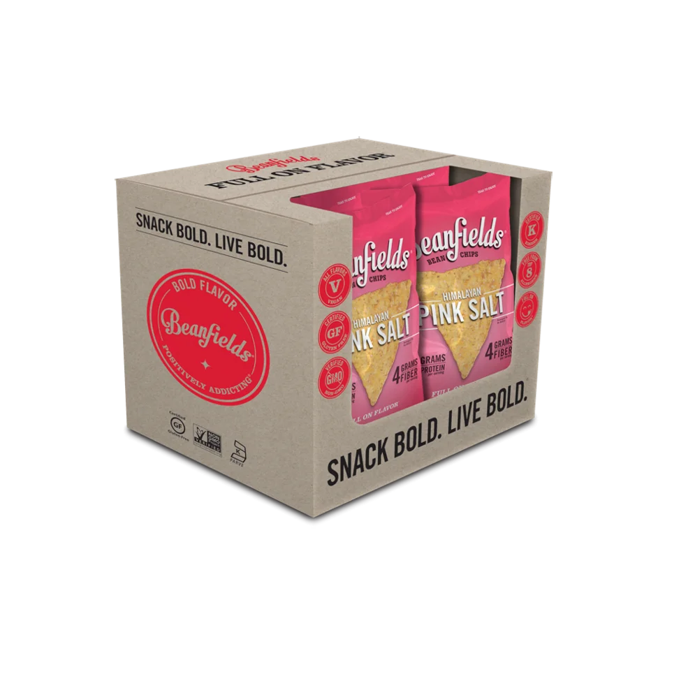 
Beanfields Himalayan Pink Salt Vegan Bean Chips 5.5oz Case 