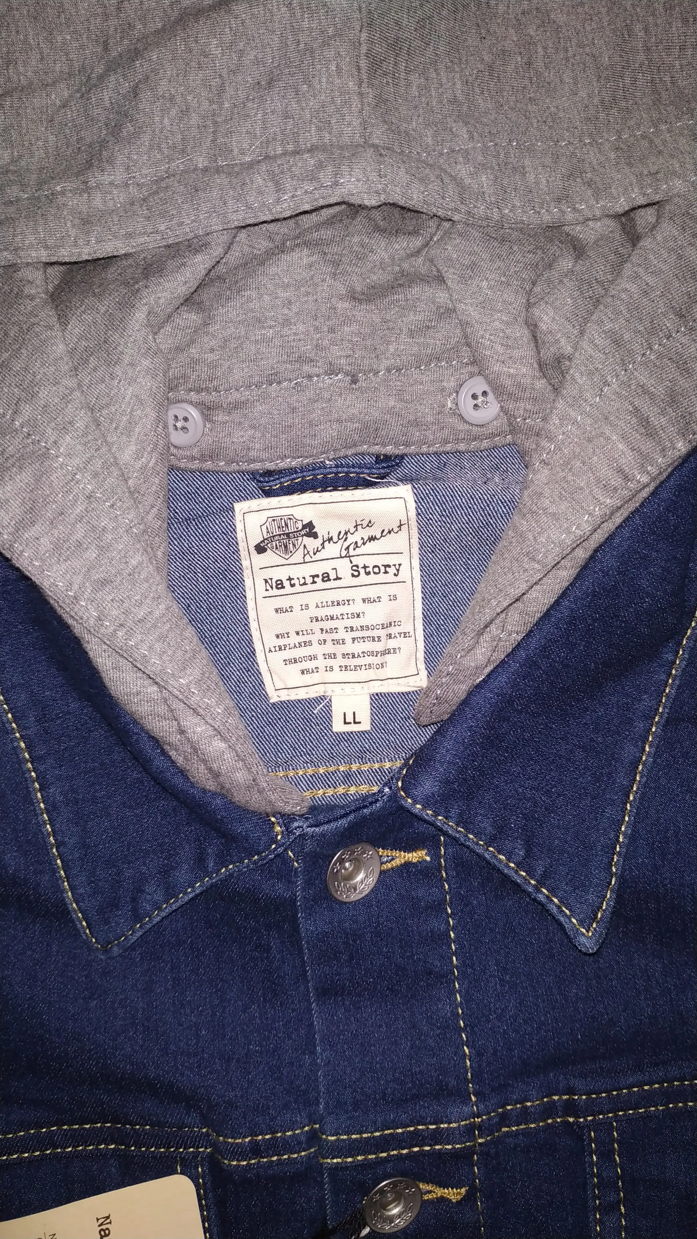 Overrun,Leftover Apparels Branded Labels Mens Long Sleeve Denim Cotton Casual Hooded Jacket Fastening Button Bangladesh Stocklot