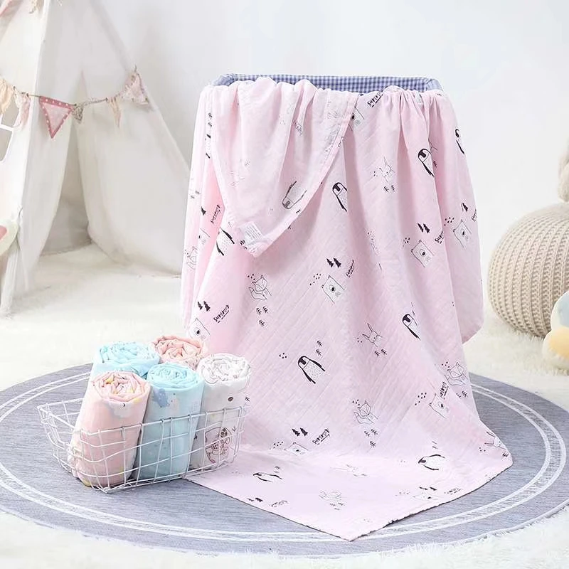  Модные и классические детские муслиновые пеленки с рисунком низкий минимальный заказ OEM <span style=