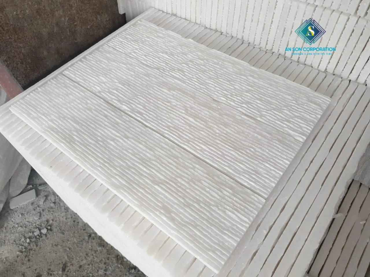 Hot sale white linechise design marble stone wall panel natural wall -  Vietnam Marble Direct Exporter Cheap Price White marble