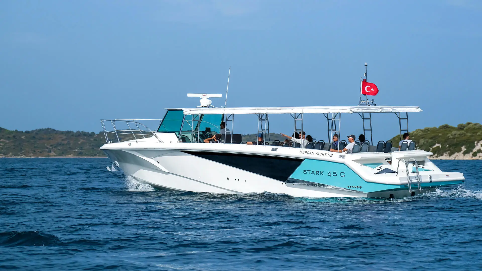 
New Design Professional Boat / Passenger Boat, Dive Boat, Trip Boat with GRP Boat / STARK 45C with cabin 