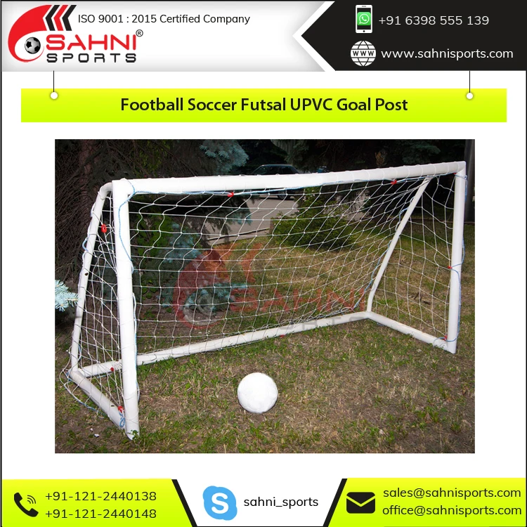 Ultra High Impact Material Heavy Duty 70 mm UPVC Pipe Construction Football Soccer Futsal UPVC Goal Post