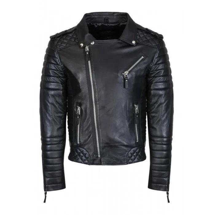 Motorcycle leather jacket biker style