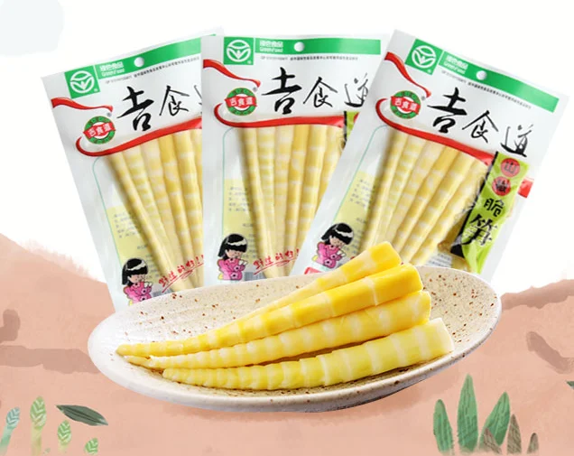 Зеленая еда, мгновенные закуски, еда, Бамбуковая стрельба с маринованным перцем