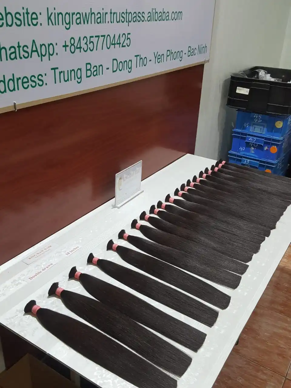 Лидер продаж Натуральные Прямые Волосы KingRawHair 18 дюймов человеческие волосы вьетнамские двойные натянутые 100% наращивание волос
