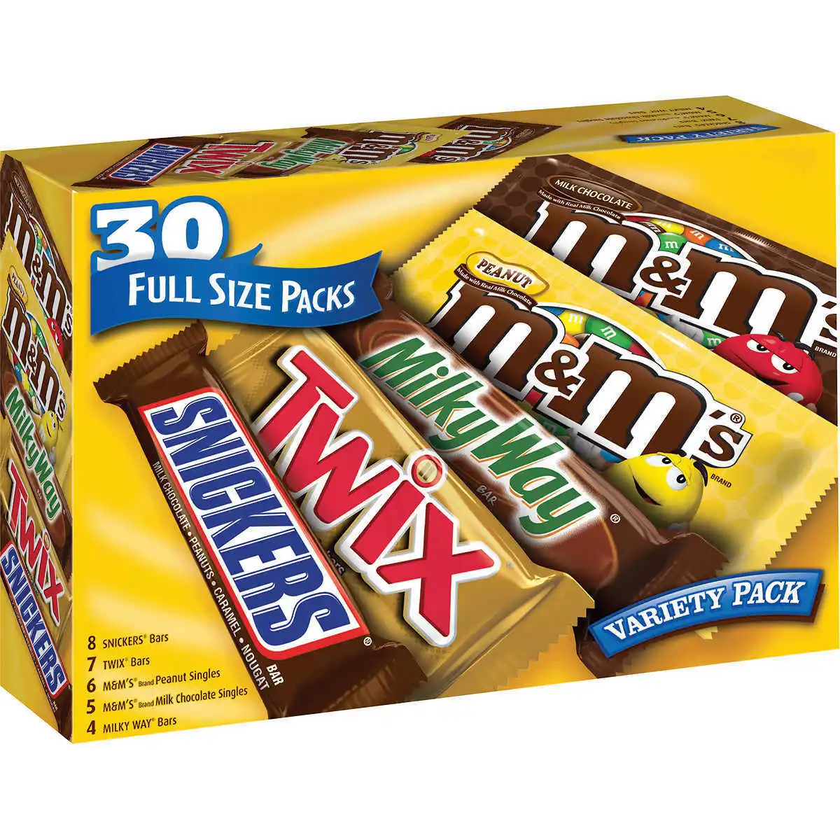 Mars Chocolate Bars , M&Ms , Snickers, Twix, Bounty