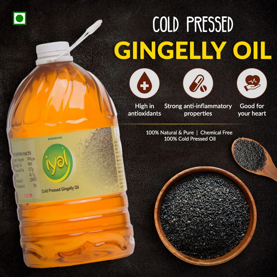 3 Liter Cold press sesame oil bulk for cooking oil with private label for hair care Healthy delicious seed price