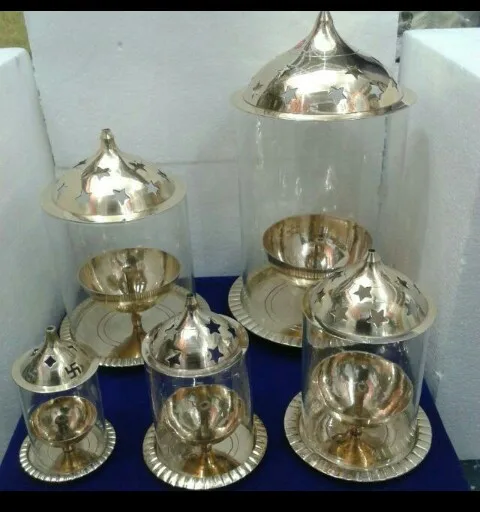 Современная круглая латунная DIYA латунная AKHAND DIYA латунная масляная лампа DIYA для POOJA