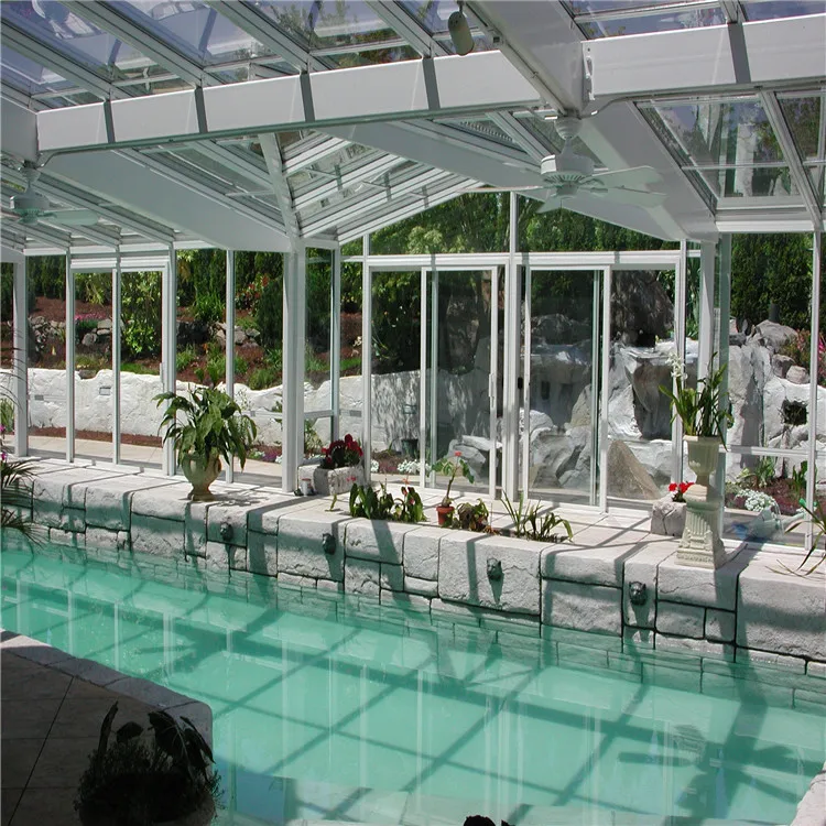 Customized  Solarium Sunroom House  Addition Panels Sunroom Sliding Doors  Veranda Conservatory Green Prefab Winter Garden