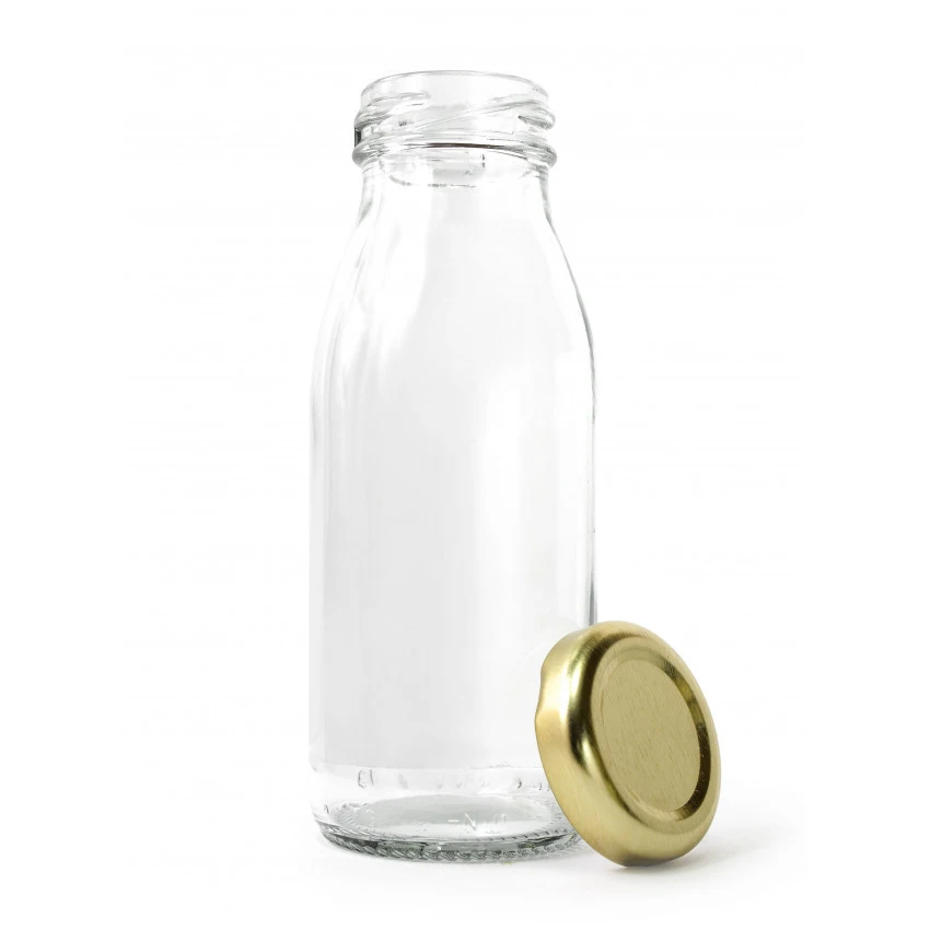 Unique Quality Of Clear Transparent Glass Bottles With Metal Cap 100ml 200ml Customized Size Bulk Quantity