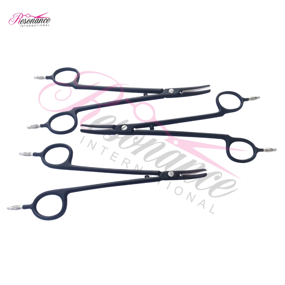 Bipolar Vessel Sealing Clamp Black Coated 7.5 Inch Reusable Artery Sealer Forceps Insulated Medical Devices