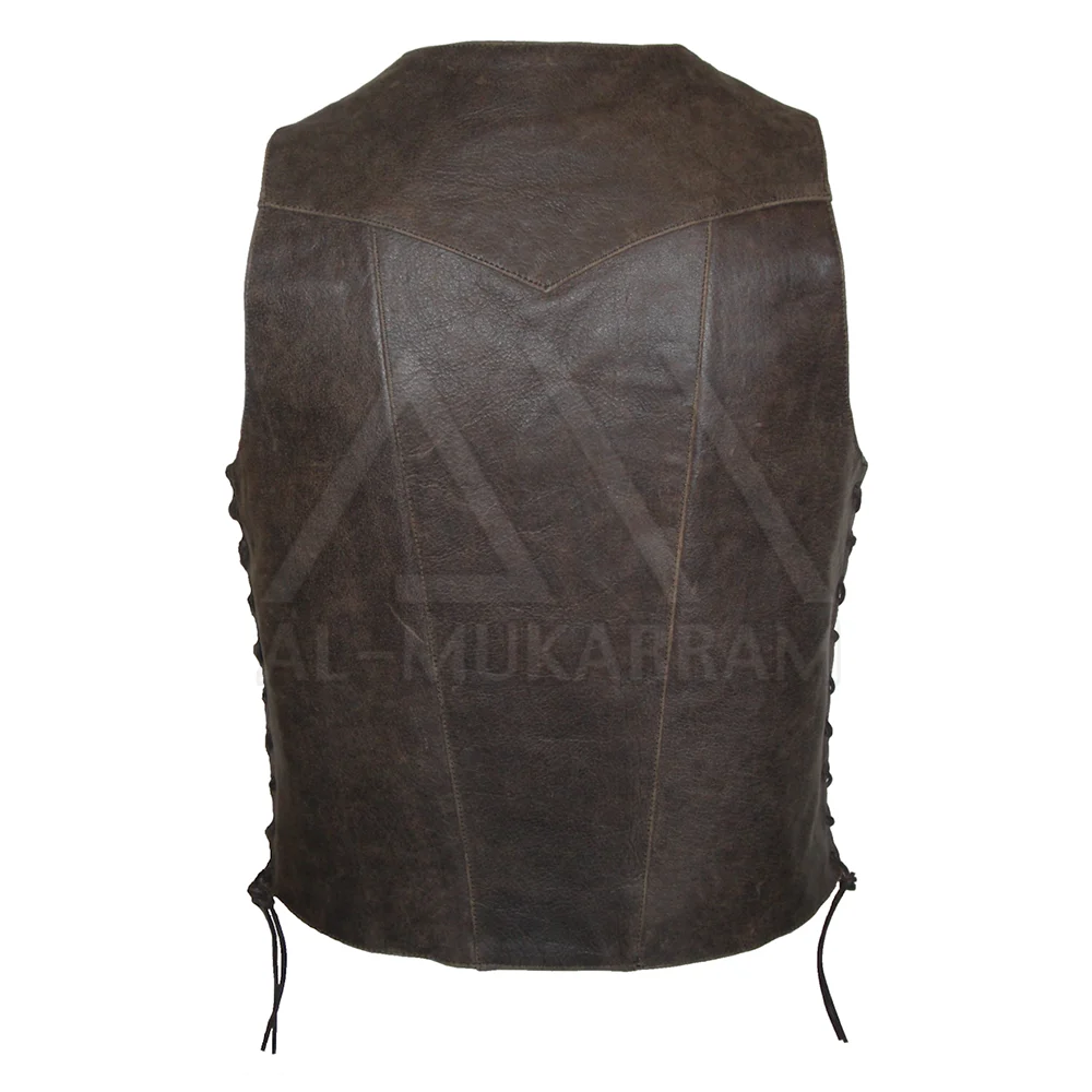 
2021 Men Leather Motorbike Vest Top Quality Different Design Motorcycle Vest For Sale 