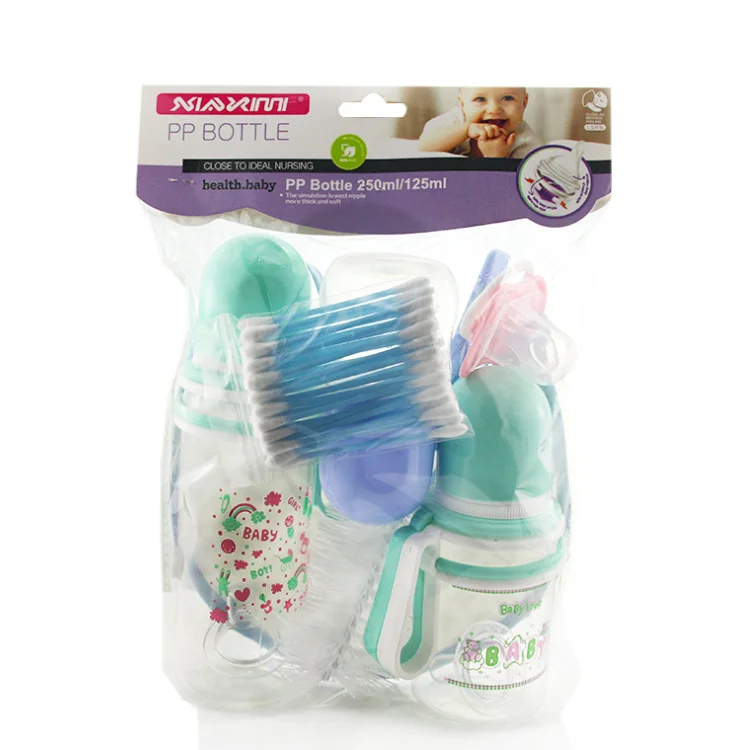 
Apple bear foreign trade mother and baby OEM bottle custom processing custom PP belt bar bottle combination OEM 