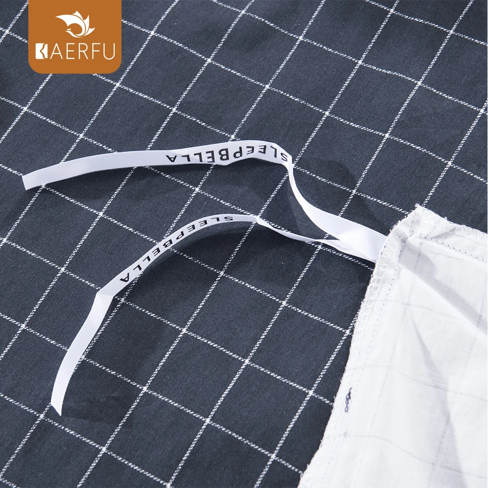 
KAERFU 4 pcs white bedding set buy home textile cotton sheet comforter quilt sets 