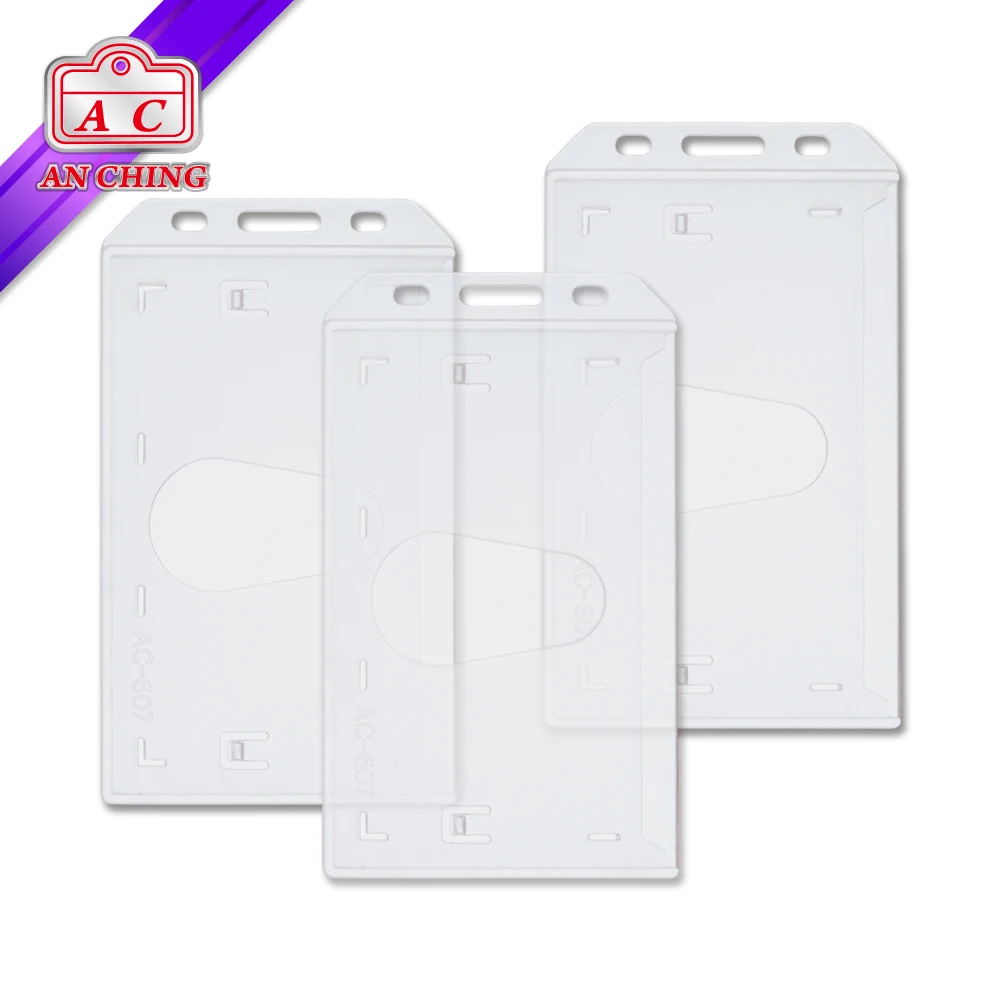 Матовый вертикальный твердый пластиковый держатель для удостоверения личности