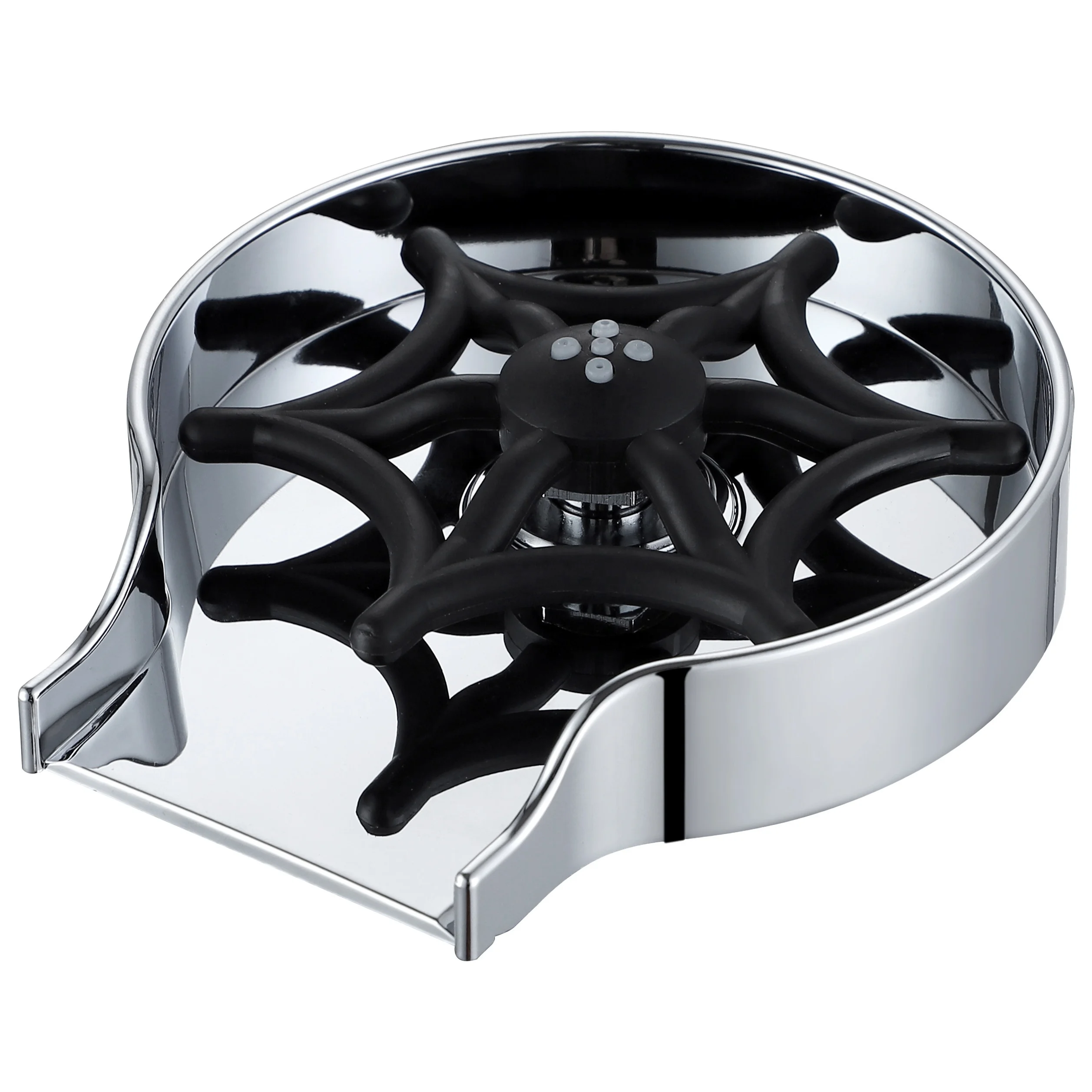 Gagal Black Glass Rinser for Kitchen Sinks Chrome Bar Glass Rinser Kitchen Sink Accessories G86066B