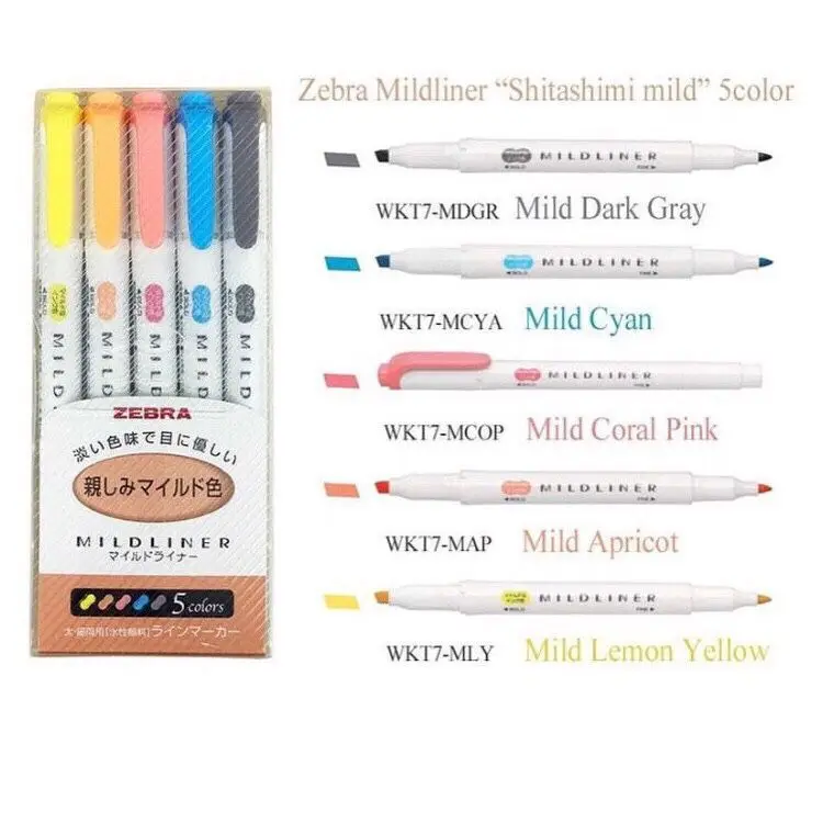  Печатающая головка для ZEBRA WKT7-5C MILDLINER серии зубная щетка с двумя головками и ручка-маркер (5
