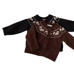 DE MARVI Knit button Toddler Baby cardigan boys girls sweater wear OEM possible MADE IN KOREA