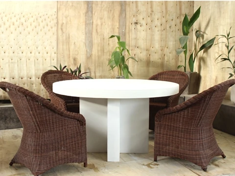 Vietnam Supplier Black Luxury Coffee Round Table Coffee Side Bed End Table Furniture Nomad Console white