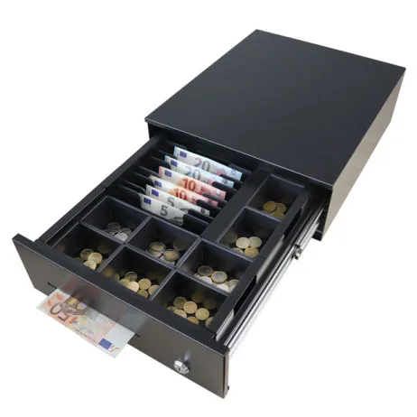 Premium Quality end Slide Cash Drawer Detachable Aluminium Cash Tray and Separated Coin Cups with Screwless Bottom Cash Drawer