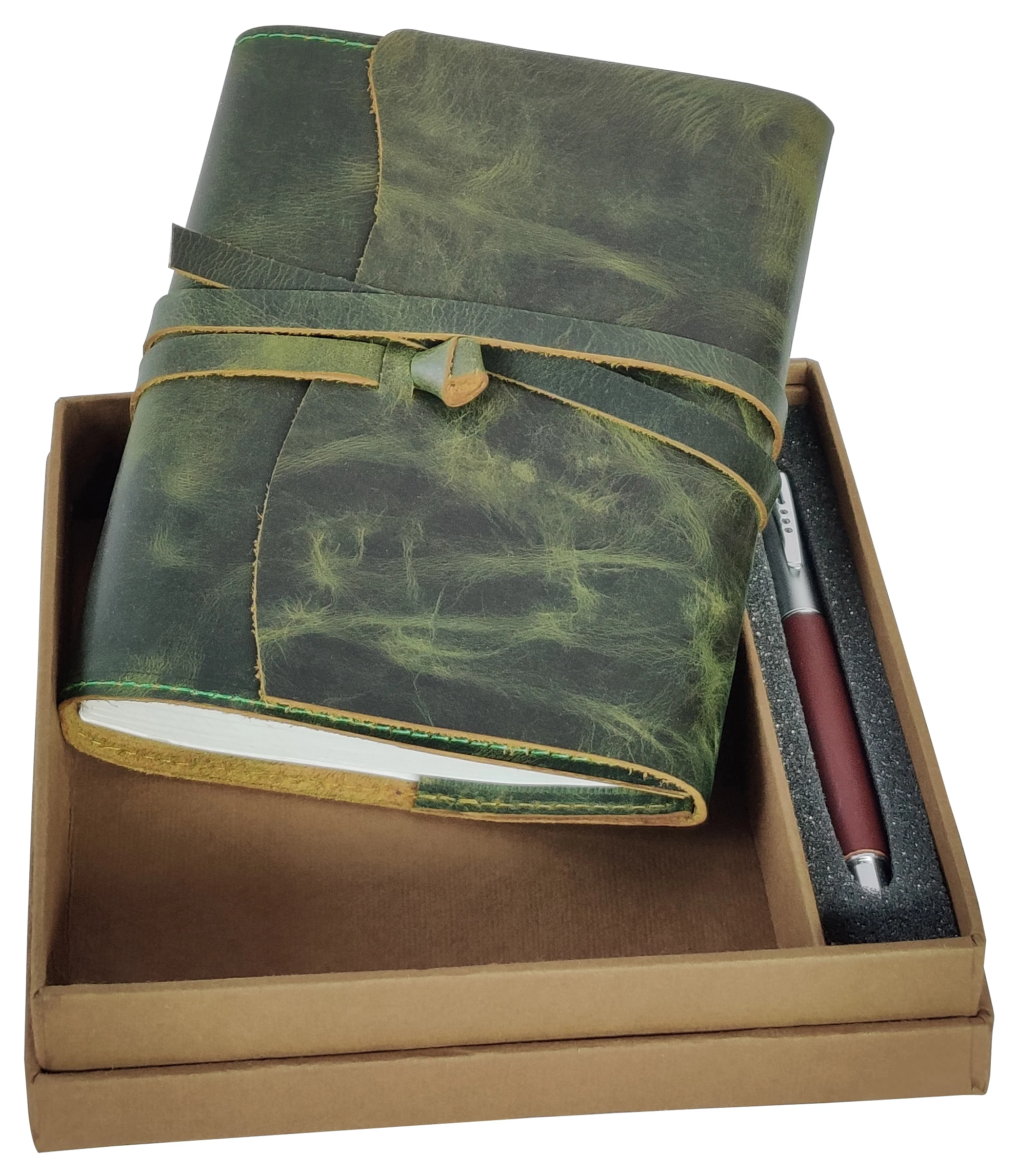 Luxury Business Custom Logo Printed Debossed Soft Black PU Leather Notebook Gift Cover Customized Organizer