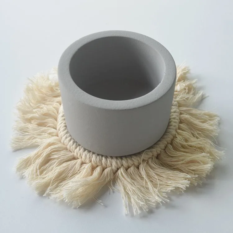 Nordic scented concrete candle cup DIY soybean wax hand made boho candle jar