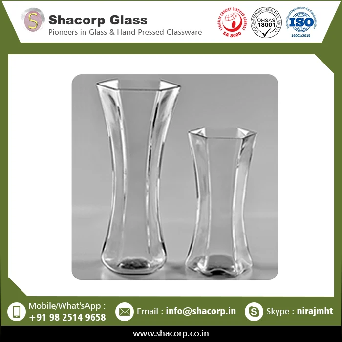 Factory Supplier Simple Design Glass Vase Manufacturer