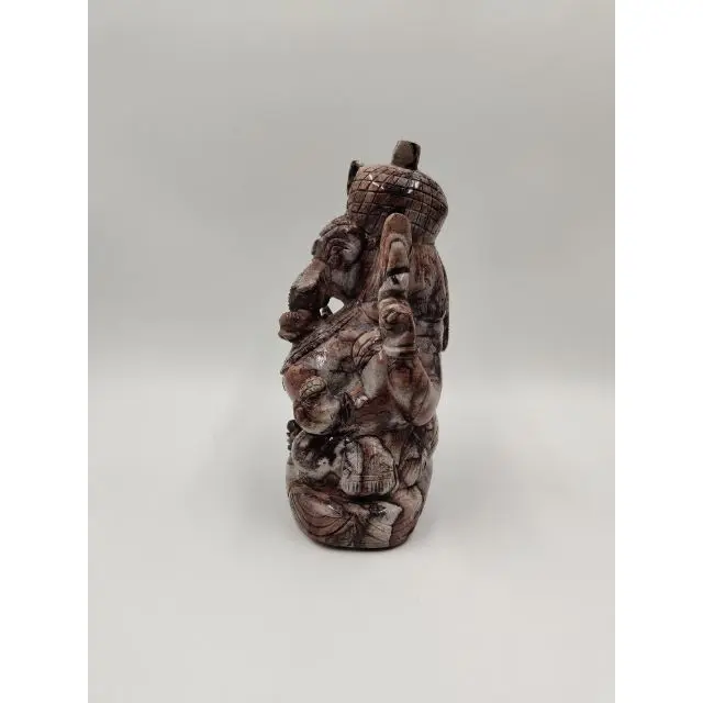 Porcelain Jasper Ganesha  Hand Carved Ganesh Idol For Home Decor Red Jasper Ganesha Figurine Home Decor Statue
