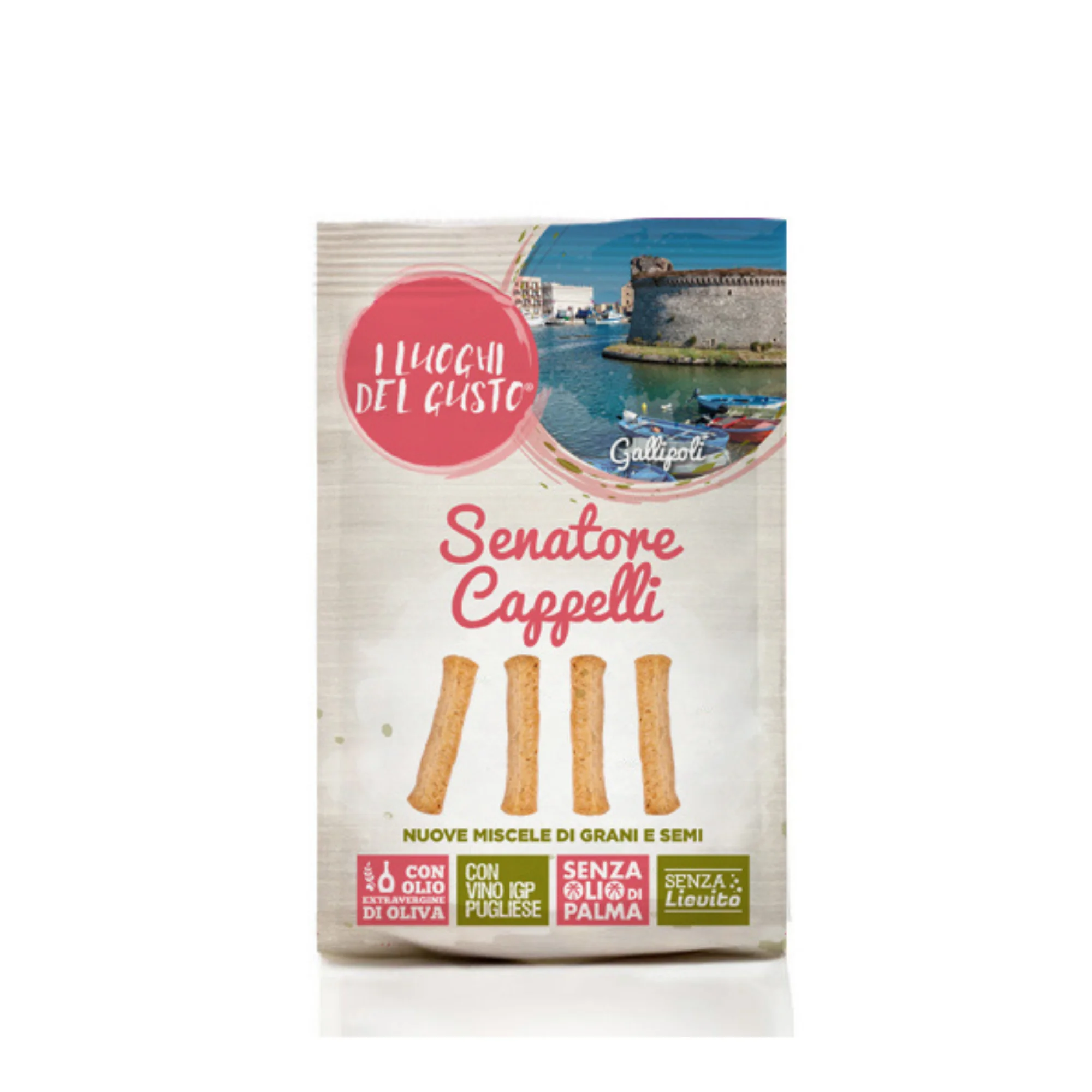 High Quality Bread Sticks I Luoghi del Gusto with Senatore Cappelli Flour for snack and appetizer 150g