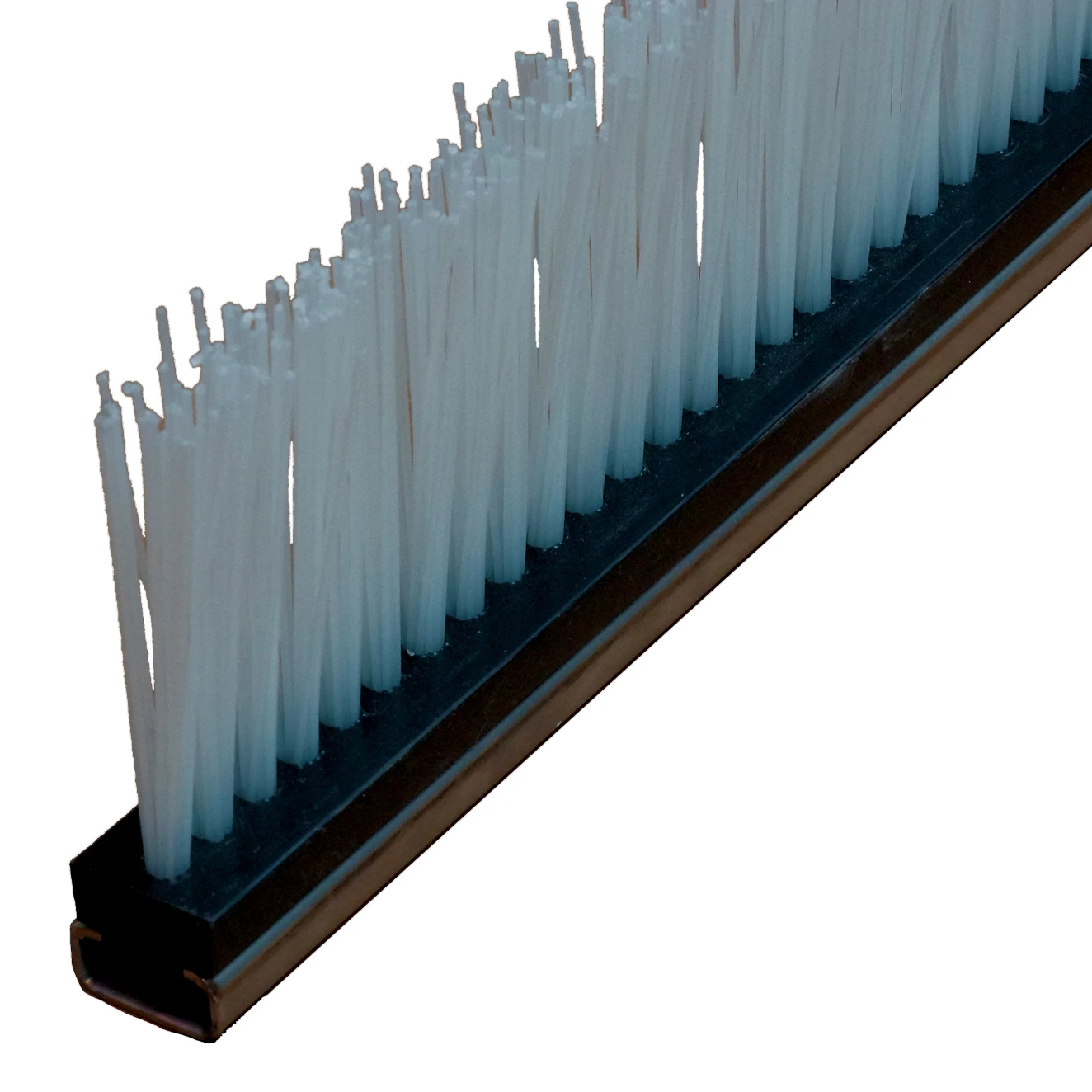 
Lath Brush - Protection for mobile parts - Plastic and nylon - Interchangeable metal profile - Lenght on request 