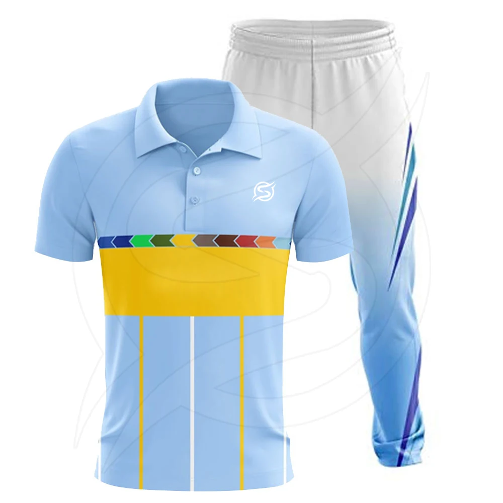 2021 customized sublimation cricket kit uniform set for men
