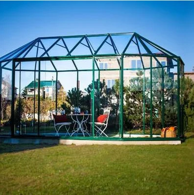 outdoor glass sunroom winter garden aluminum enclosures sunroom prefabricated aluminium prefab houses