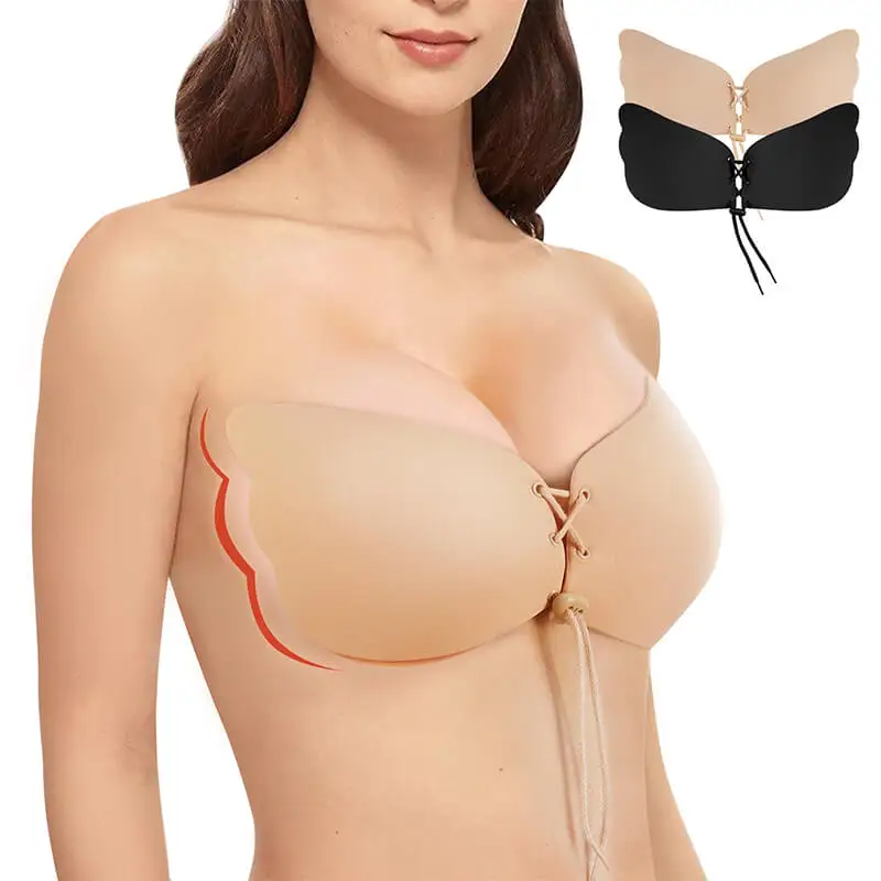 Sujetador Invisible Boda Sexy Girls Adhesive Bra Strapless Sticky Silicone Bra Cups Reusable Invisible Lifting Bra