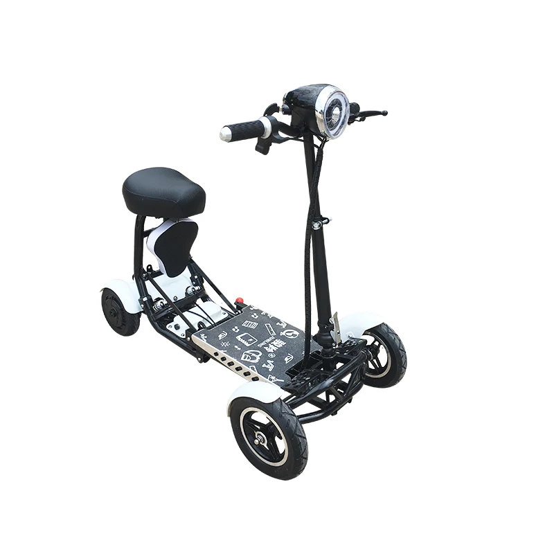 Foldable dual motor mobility electric scooter with seat for kids old people