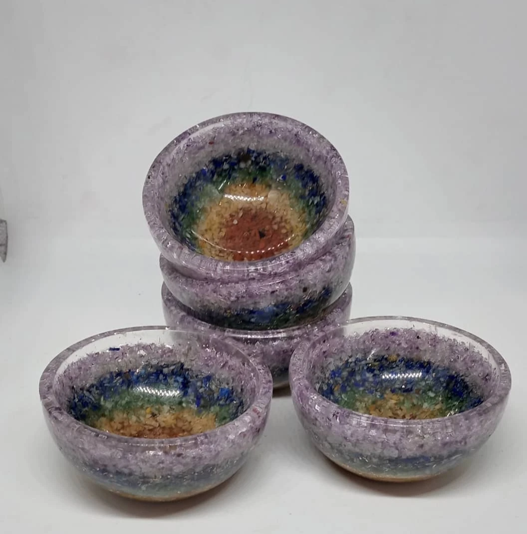 Лидер продаж чаша из 7 Чакр оргонита высокого качества для украшения дома чакра с корнем чакры брачного пользования индивидуальным дизайном