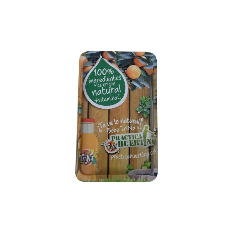 NICE-CAN Custom Metal round server tray Tin Trays Christmas Custom Print Tin serving trays