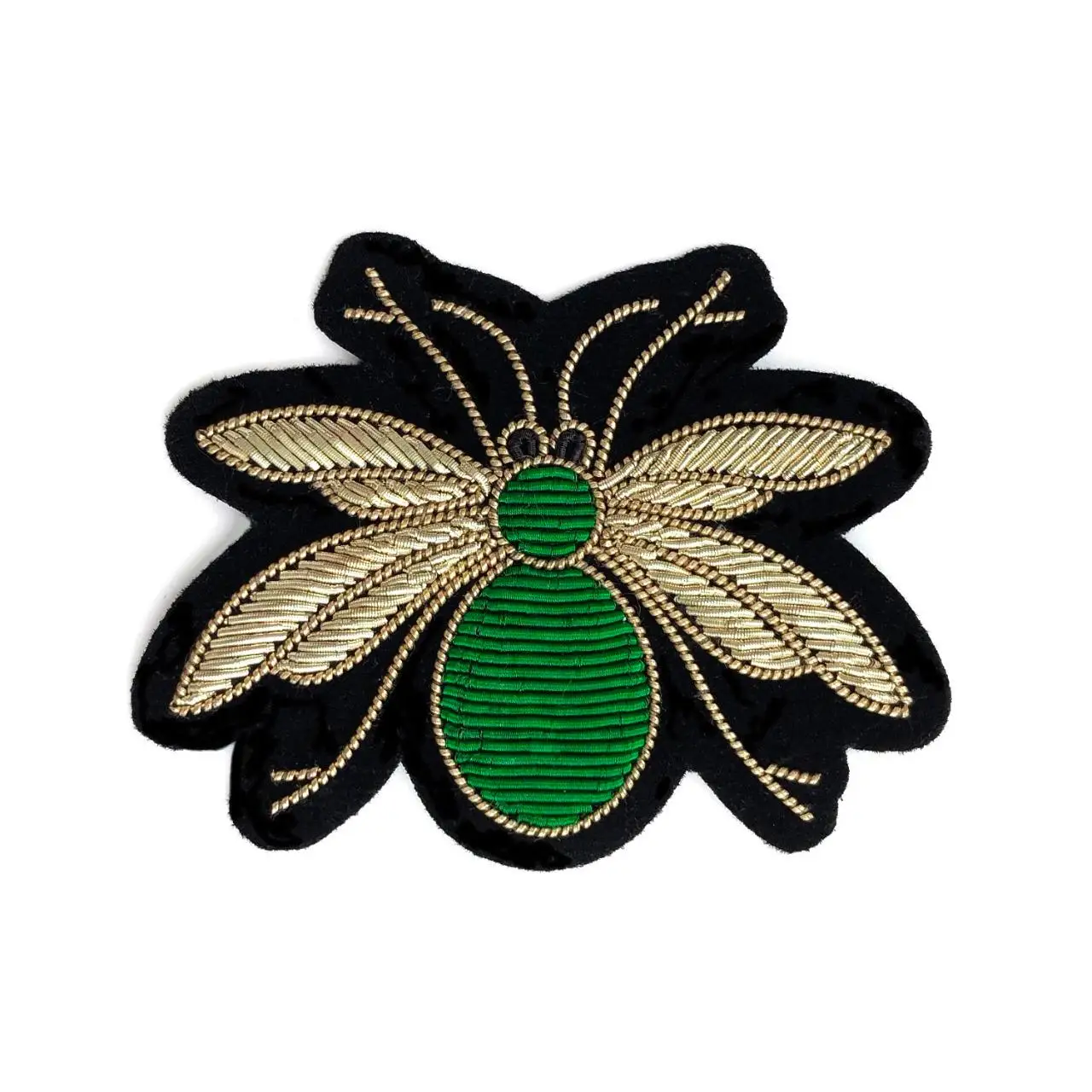 FULLY HAND EMBROIDERED Design Handmade fashion clothing Embroidery Badge Pin Fixed