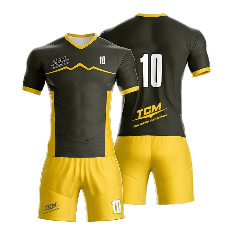 Hot Sale Latest Design Men Soccer Football Uniform | Latest Sports Wear 100% Polyester Soccer Jersey Uniform Kit Set
