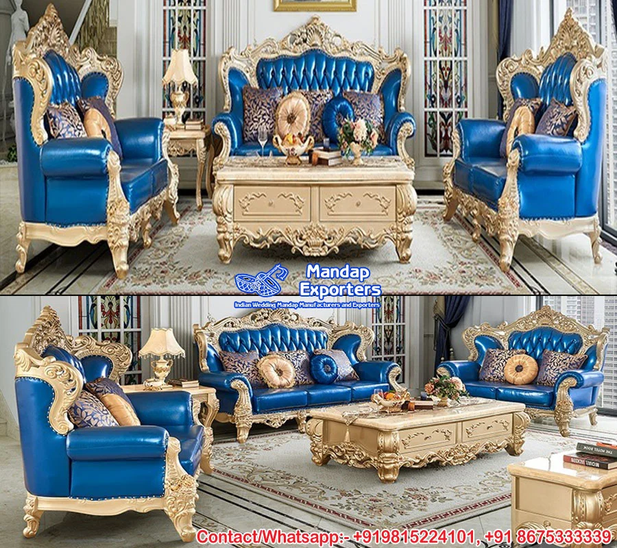 Набор деревянных диванов для гостиной во французском стиле дизайнерская изогнутая мебель в