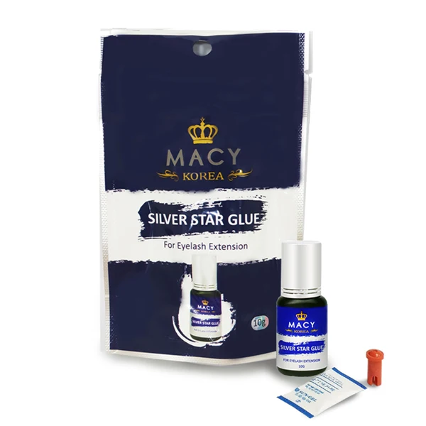 Клей с Серебряной звездой Корея завод по наращиванию ресниц оптовая продажа черные клей для